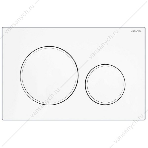 00091913 Кнопка смыва AZARIO NEW двойная, пластик, белый глянцевый AZ-017.01 AZARIO (Россия/Китай) купить в Тюмени (Ван Саныч™)