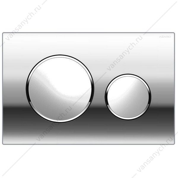 00091914 Кнопка смыва AZARIO NEW двойная, пластик, хром AZ-017.02 AZARIO (Россия/Китай) купить в Тюмени (Ван Саныч™)
