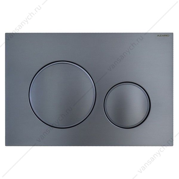 00097784 Клавиша смыва AZARIO NEW двойная, круглые кнопки, пластик, оружейная сталь матовый AZ-017.08 AZARIO (Россия/Китай) купить в Тюмени (Ван Саныч™)