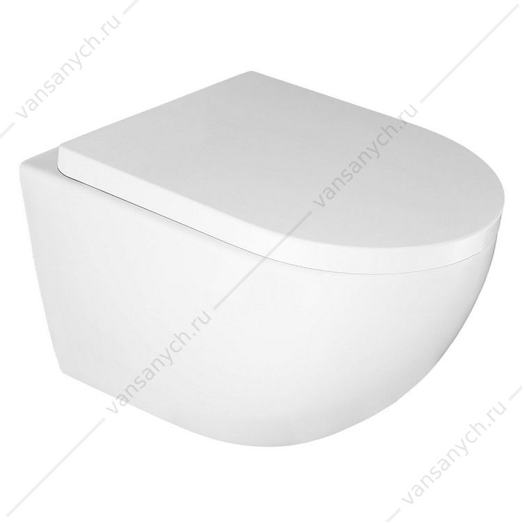 00095388 Унитаз безободковый смыв ТОРНАДО с сидением микролифт, быстросъем Azario ORMI подвесной AZ-0253VD AZARIO (Россия/Китай) купить в Тюмени (Ван Саныч™)