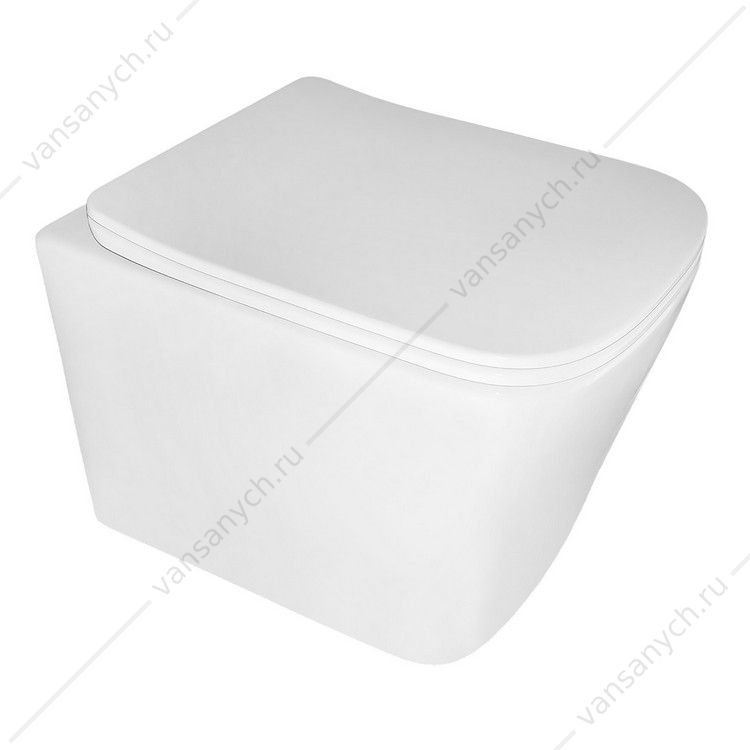 00094388 Унитаз безободковый смыв скрытое ТОРНАДО с сидением микролифт, быстросъем Azario Cascad M подвесной AZ-10002 AZARIO (Россия/Китай) купить в Тюмени (Ван Саныч™)