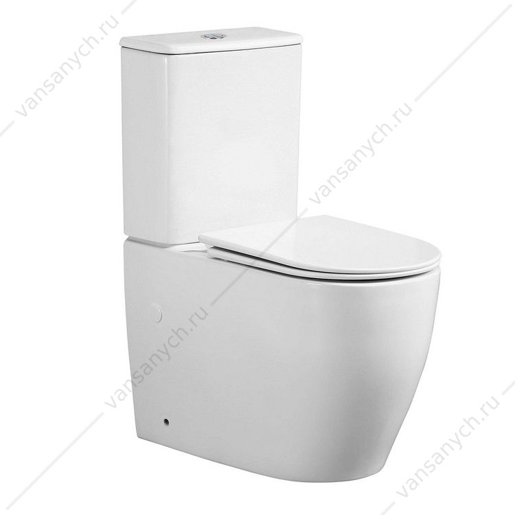 00092824 Унитаз-компакт безободковый смыв ТОРНАДО с сидением микролифт, быстросъем Azario BONELLE AZ-1229A  AZARIO (Россия/Китай) купить в Тюмени (Ван Саныч™)