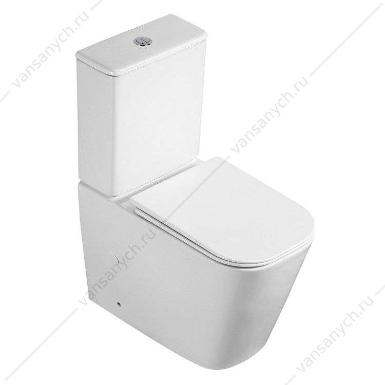 00092822 Унитаз-компакт безободковый смыв ТОРНАДО с сидением микролифт, быстросъем Azario ESCONDA AZ-1255A  AZARIO (Россия/Китай) купить в Тюмени (Ван Саныч™)