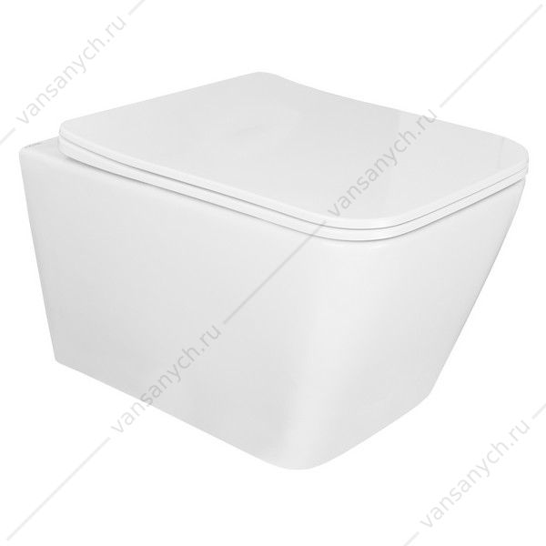 00095244 Унитаз безободковый смыв скрытое ТОРНАДО с сидением микролифт, быстросъем Azario Boca подвесной AZ-2002 AZARIO (Россия/Китай) купить в Тюмени (Ван Саныч™)
