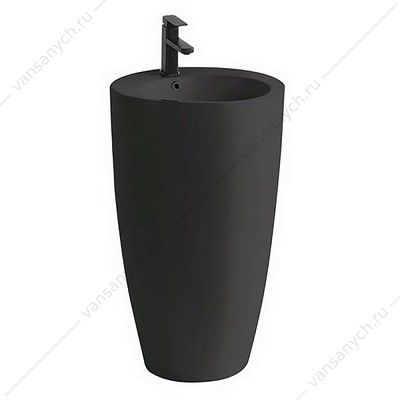 Раковина 50х50 напольная Azario Dea круглая, черный AZ-203MB AZARIO (Россия/Китай) купить в Тюмени (Ван Саныч™)