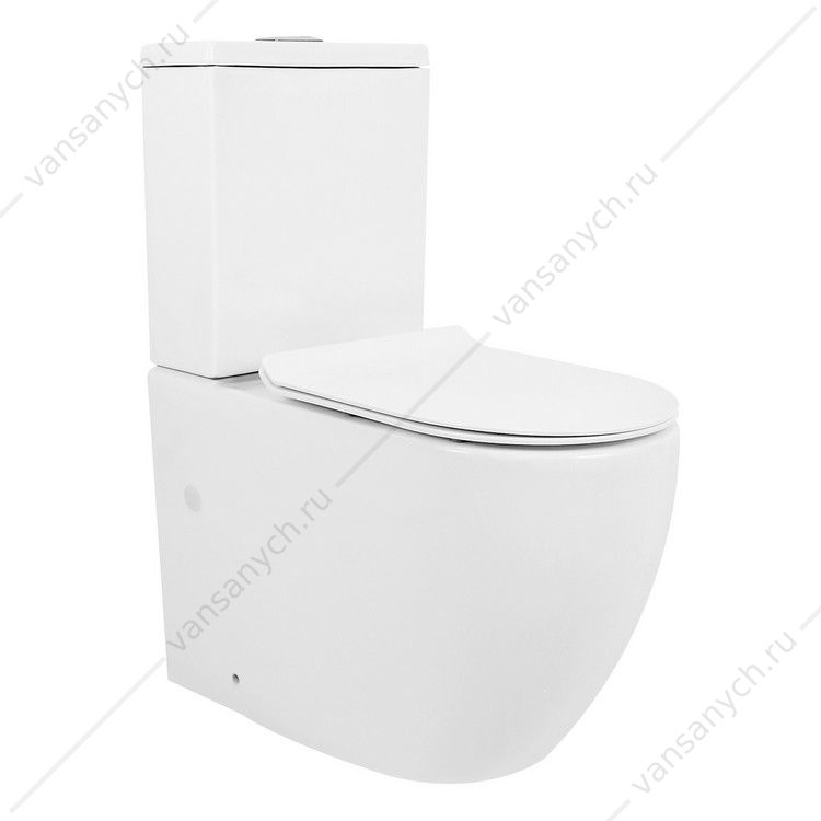 00094798 Унитаз-компакт безободковый смыв ТОРНАДО с сидением микролифт, быстросъем Azario CORSA AZ-2062Т AZARIO (Россия/Китай) купить в Тюмени (Ван Саныч™)
