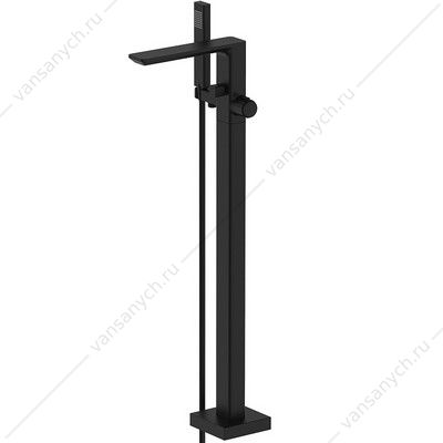 Смеситель для ванны напольный Azario PIANO, черный матовый, AZ-208260AB5PA-0308A AZARIO (Россия/Китай) купить в Тюмени (Ван Саныч™)