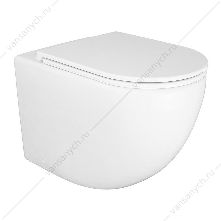 00091216 Унитаз безободковый смыв ТОРНАДО с сидением микролифт, быстросъем Azario Grado приставной AZ-2141D-UQ1 AZARIO (Россия/Китай) купить в Тюмени (Ван Саныч™)