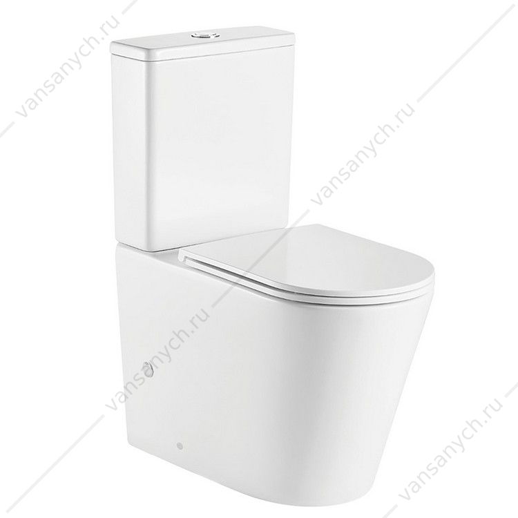 00088505 Унитаз-компакт безободковый смыв ТОРНАДО с сидением микролифт, быстросъем Azario Vetro AZ-2149- UQ AZARIO (Россия/Китай) купить в Тюмени (Ван Саныч™)