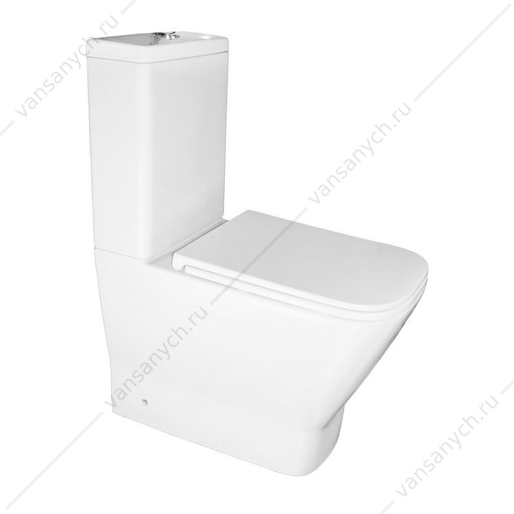 00094811 Унитаз-компакт безободковый смыв скрытое ТОРНАДО с сидением микролифт, быстросъем Azario Joy AZ-2168-UQ3 AZARIO (Россия/Китай) купить в Тюмени (Ван Саныч™)