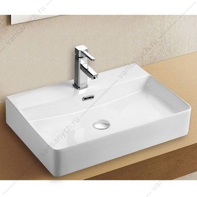 Раковина 60х42 накладная Azario прямоугольная, белый AZ-2173 AZARIO (Россия/Китай) купить в Тюмени (Ван Саныч™)