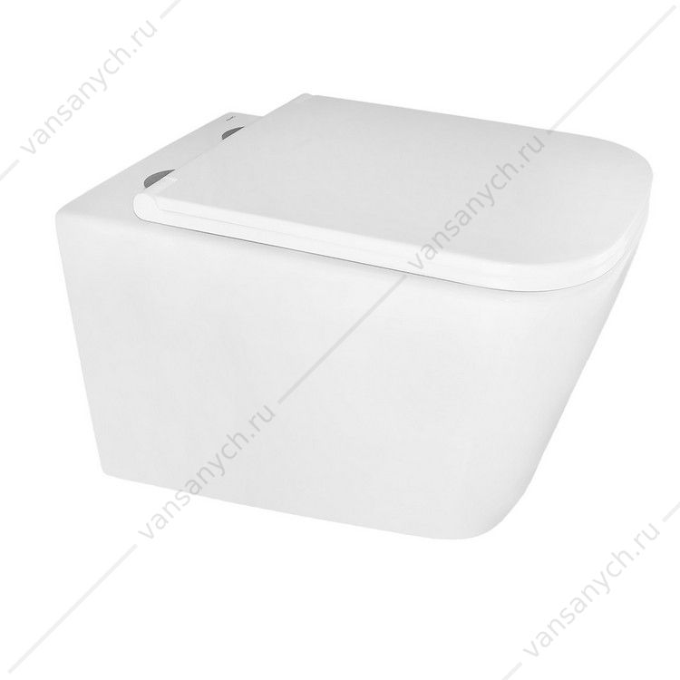 00094713 Унитаз безободковый смыв скрытое ТОРНАДО с сидением микролифт, быстросъем Azario Cascad AZ-2303A AZARIO (Россия/Китай) купить в Тюмени (Ван Саныч™)
