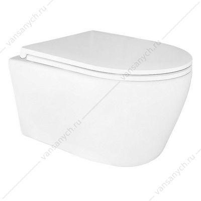 00094607 Унитаз безободковый с сидением микролифт, быстросъем Azario UNO  подвесной AZ-2380 AZARIO (Россия/Китай) купить в Тюмени (Ван Саныч™)