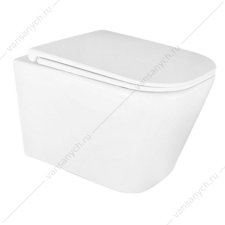 00097389 Унитаз безободковый смыв скрытое ТОРНАДО с сидением микролифт, быстросъем Azario ESCONDA подвесной AZ-2805E AZARIO (Россия/Китай) купить в Тюмени (Ван Саныч™)