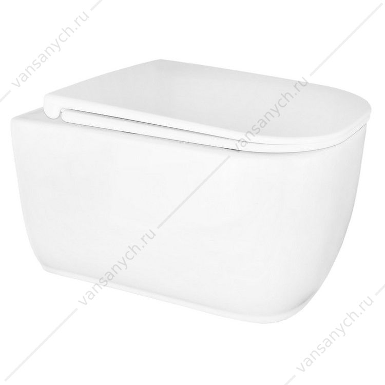 00097391 Унитаз безободковый смыв скрытое ТОРНАДО с сидением микролифт, быстросъем Azario RIANO подвесной AZ-2808E AZARIO (Россия/Китай) купить в Тюмени (Ван Саныч™)