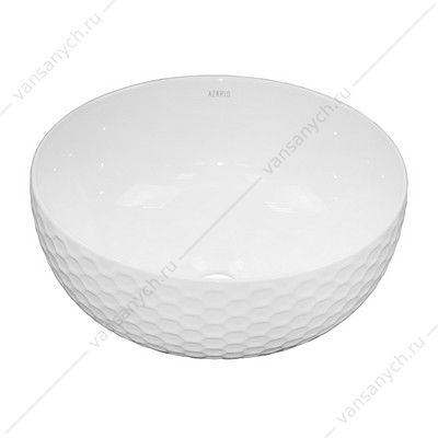 Раковина 35,5х35,5 накладная Azario, круглая, белый глянец AZ-3286 AZARIO (Россия/Китай) купить в Тюмени (Ван Саныч™)