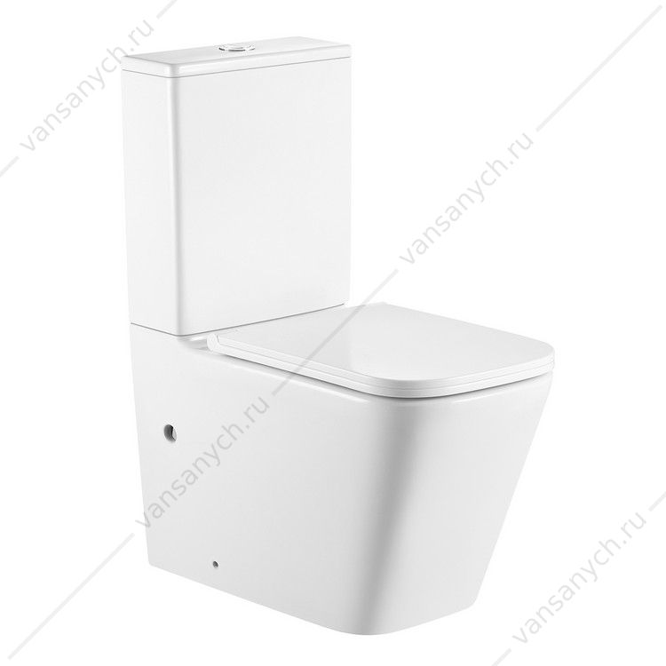 00094714 Унитаз-компакт безободковый смыв скрытое ТОРНАДО с сидением микролифт, быстросъем Azario Terra AZ-6003-A AZARIO (Россия/Китай) купить в Тюмени (Ван Саныч™)