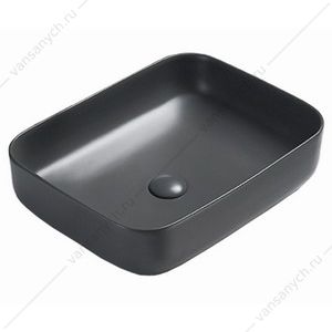 Раковина 50х39 накладная Azario тёмно-серый матовый AZ-78109MDH AZARIO (Россия/Китай) купить в Тюмени (Ван Саныч™)