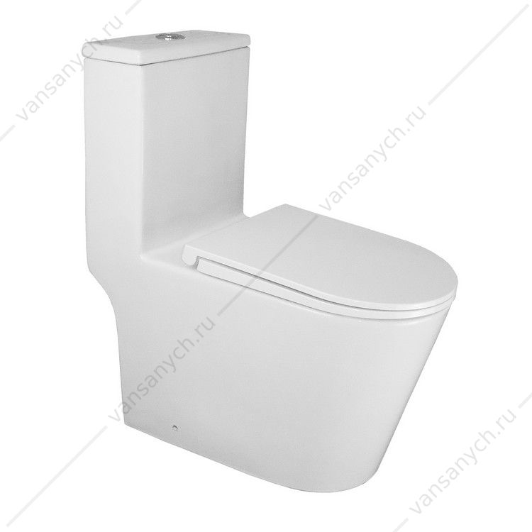 00087311 Унитаз-моноблок безободковый смыв ТОРНАДО с сидением микролифт, быстросъем Azario Scala AZ-8101 AZARIO (Россия/Китай) купить в Тюмени (Ван Саныч™)