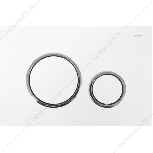 00078020 Кнопка смыва Azario двойная, белый+хром AZ-8200-0045 AZARIO (Россия/Китай) купить в Тюмени (Ван Саныч™)