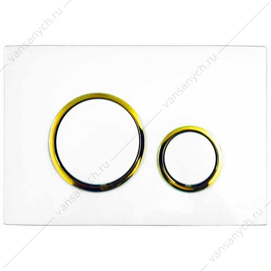 00078021 Кнопка смыва Azario двойная, белый+золото AZ-8200-0046 AZARIO (Россия/Китай) купить в Тюмени (Ван Саныч™)