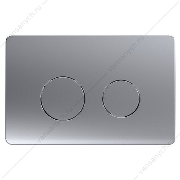 00084814 Кнопка смыва AZARIO двойная, круглая, цвет хром матовый AZ-8200-0083/AZ-P57-0110 AZARIO (Россия/Китай) купить в Тюмени (Ван Саныч™)