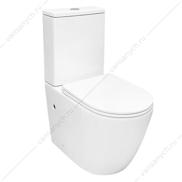 00094608 Унитаз-компакт безободковый смыв ТОРНАДО с сидением микролифт, быстросъем Azario Verona AZ-8301 AZARIO (Россия/Китай) купить в Тюмени (Ван Саныч™)