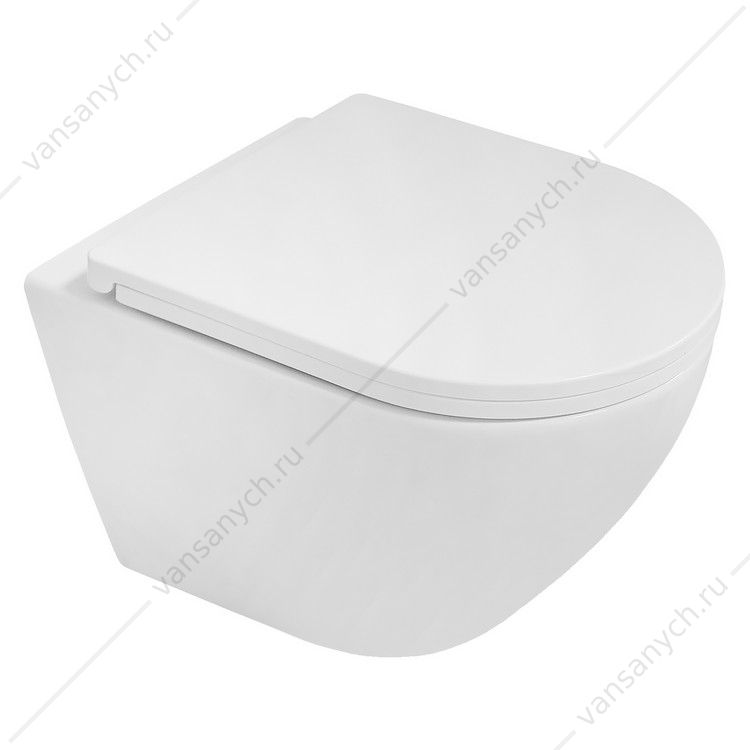 00095404 Унитаз безободковый смыв ТОРНАДО с сидением микролифт, быстросъем Azario Blanco подвесной AZ-9003WT AZARIO (Россия/Китай) купить в Тюмени (Ван Саныч™)