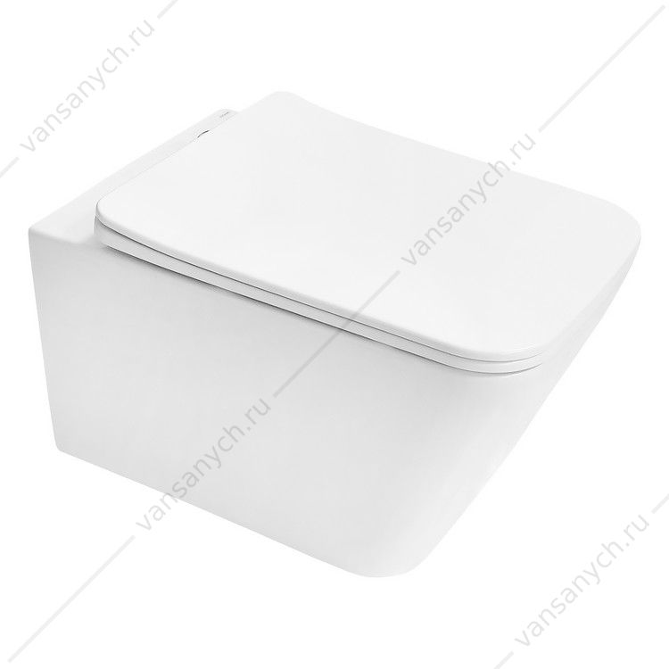 00095405 Унитаз безободковый смыв ТОРНАДО с сидением микролифт, быстросъем Azario Indor подвесной AZ-9004WT AZARIO (Россия/Китай) купить в Тюмени (Ван Саныч™)