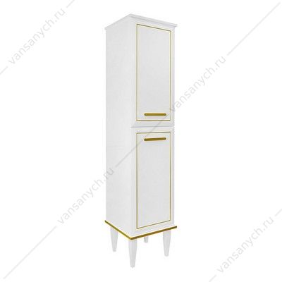 00096896 Пенал 38х38х182 Azario VEGA напольный, ПРАВЫЙ, белый гл./золото CS00096896 AZARIO (Россия/Китай) купить в Тюмени (Ван Саныч™)