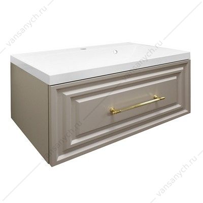 00096988 Тумба 80/1 с раковиной Azario LAURA подвесная, раковина CLASSIK 80, кашемир, золото CS00096988 AZARIO (Россия/Китай) купить в Тюмени (Ван Саныч™)