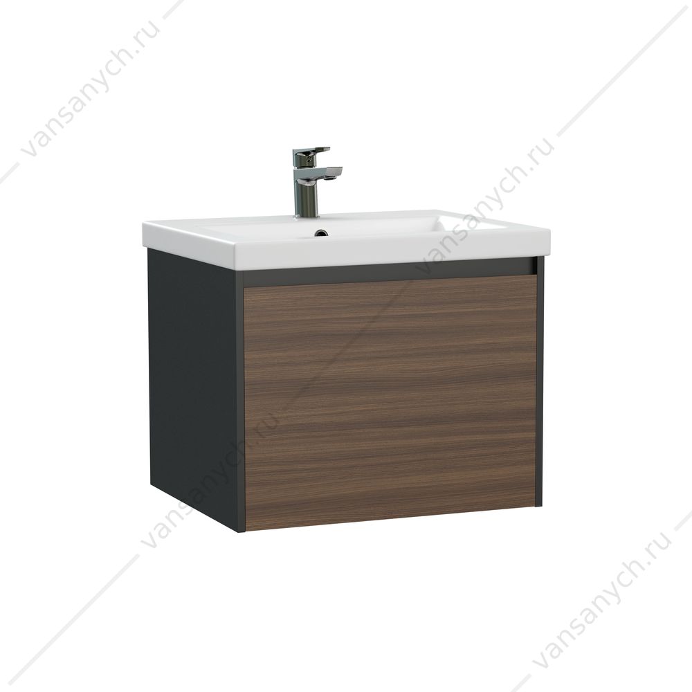Тумба под раковину 60 подвесная Cersanit Grande 60 черный орех 64759 Cersanit (Польша) купить в Тюмени (Ван Саныч™)