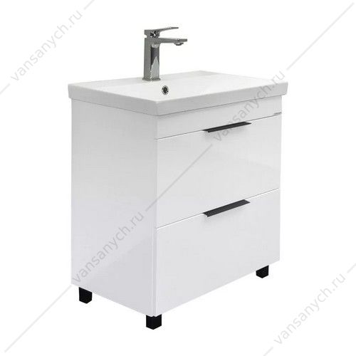 Тумба с раковиной 60 Comforty Кама-60Н белый глянец с раковиной Comforty CF19696BX-60, 00-00018648CF Comforty (Россия) купить в Тюмени (Ван Саныч™)