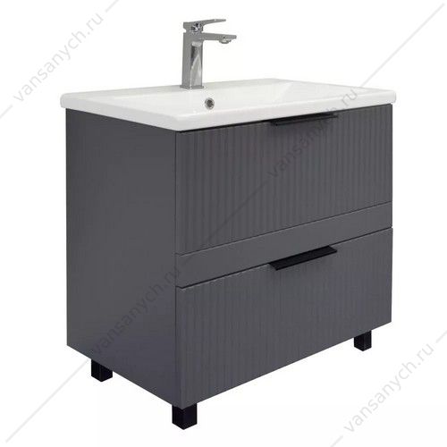 Тумба с раковиной 70 Comforty Лима-70Н2 антрацит, раковина Como 70, 00-00019179CF Comforty (Россия) купить в Тюмени (Ван Саныч™)