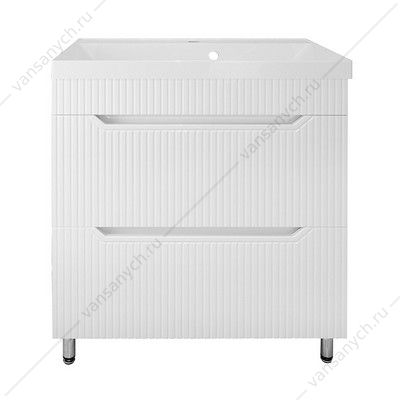 Тумба с раковиной 70см Loranto HARMONIA 70/2Н белая напольная, раковина АСТОРИЯ 70 CS00096996 AZARIO (Россия/Китай) купить в Тюмени (Ван Саныч™)