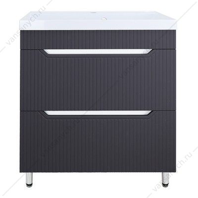 Тумба с раковиной 70см Loranto HARMONIA 70/2Н ГРАФИТ напольная, раковина АСТОРИЯ 70 CS00096997 AZARIO (Россия/Китай) купить в Тюмени (Ван Саныч™)