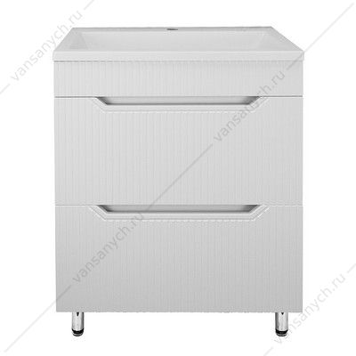 Тумба с раковиной 60см Loranto HARMONIA 60/2Н белая напольная, раковина ЛЮНОКС 60 CS00097003 AZARIO (Россия/Китай) купить в Тюмени (Ван Саныч™)