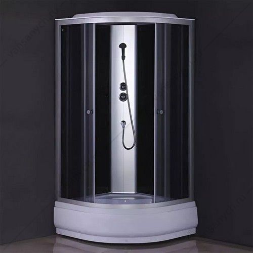 Душевая кабина 90х90 Comforty 307GG NEW серое стекло, задняя черная панель Comforty (Россия) купить в Тюмени (Ван Саныч™)