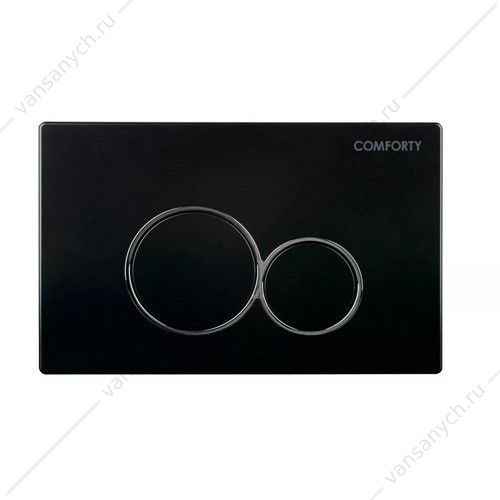 Панель смыва пневматический механизм, 2 реж., Comforty CF5097EBP матовая черная, для инсталляции CF5K009DP Comforty (Россия) купить в Тюмени (Ван Саныч™)