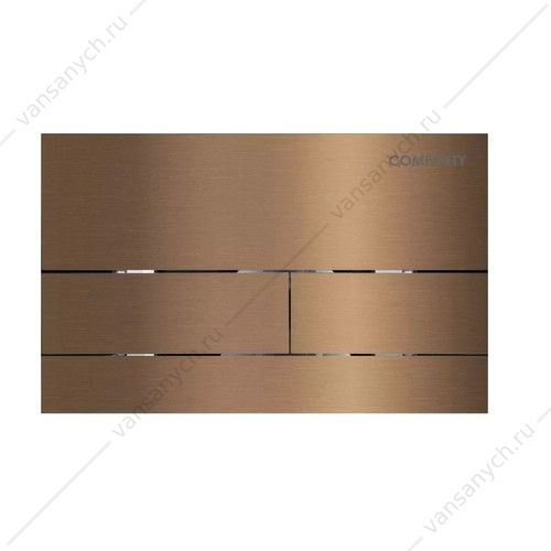 Панель смыва двухрежимная, тонкая Comforty CF5097TRG нерж. сталь (брашир. золото розовое) к инсталляции CF5K009DN Comforty (Россия) купить в Тюмени (Ван Саныч™)