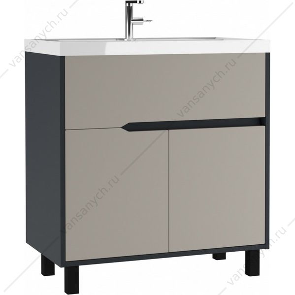 Тумба 80 под раковину UNIT 80 Karat Серый тауп В2 Домино напольная DK3213T Домино (Россия) купить в Тюмени (Ван Саныч™)