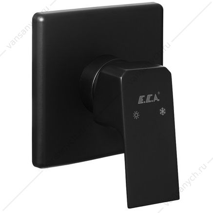 Смеситель для душа 1 потребитель (внешняя часть) TIERA матовый черный 102167105C1EX-K  E.C.A. (Турция) купить в Тюмени (Ван Саныч™)