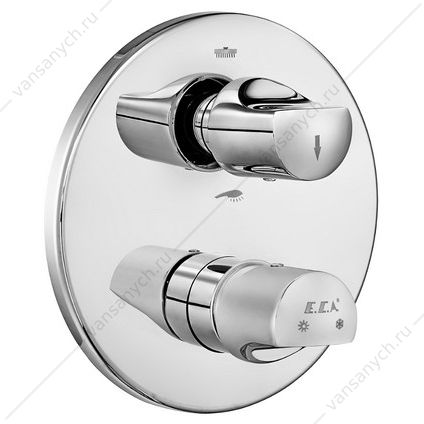 Смеситель для ванны 2 потребителя (внешняя часть) MYRA хром 102167203HEX-YDE  E.C.A. (Турция) купить в Тюмени (Ван Саныч™)