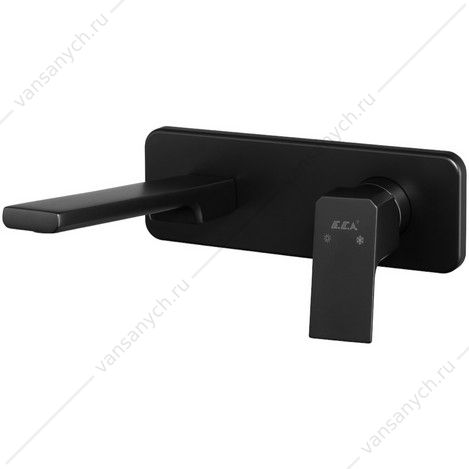 Смеситель для раковины настенный (внешняя часть) TIERA мат. черный 102167605C1EX-K  E.C.A. (Турция) купить в Тюмени (Ван Саныч™)