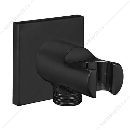 Шланговое подсоединение с держателем для душа, мат. черный 102199603C1EX  E.C.A. (Турция) купить в Тюмени (Ван Саныч™)