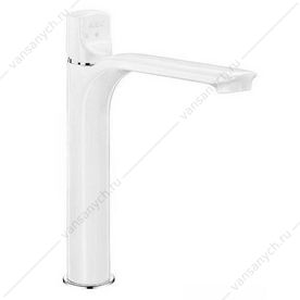 Смеситель для раковины 230 MYRA без дон. клапана белый /хром 104108984EX  E.C.A. (Турция) купить в Тюмени (Ван Саныч™)