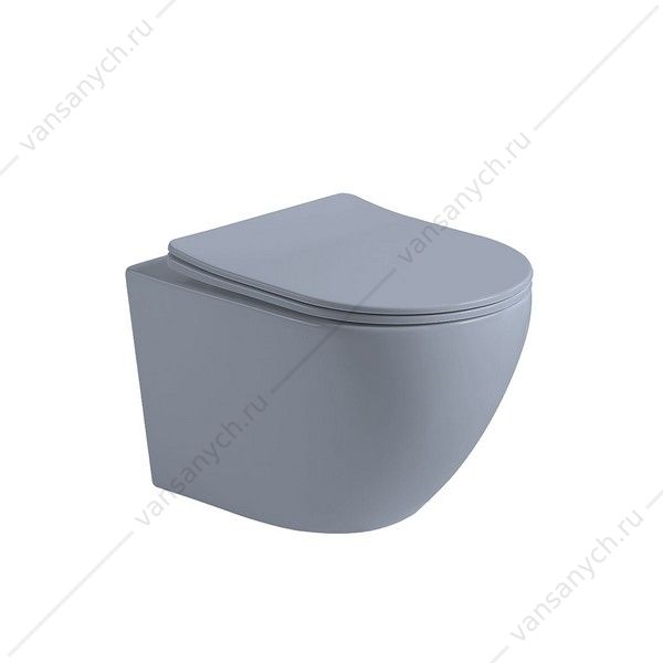 Унитаз безободковый Globo VT1-14SMO сиденье микролифт, быстросъем, океан матовый Vincea (Италия) купить в Тюмени (Ван Саныч™)