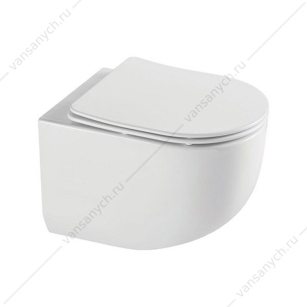 Унитаз безободковый Tornado Globo VT1-52T белый, сиденье микролифт, быстросъем Vincea (Италия) купить в Тюмени (Ван Саныч™)