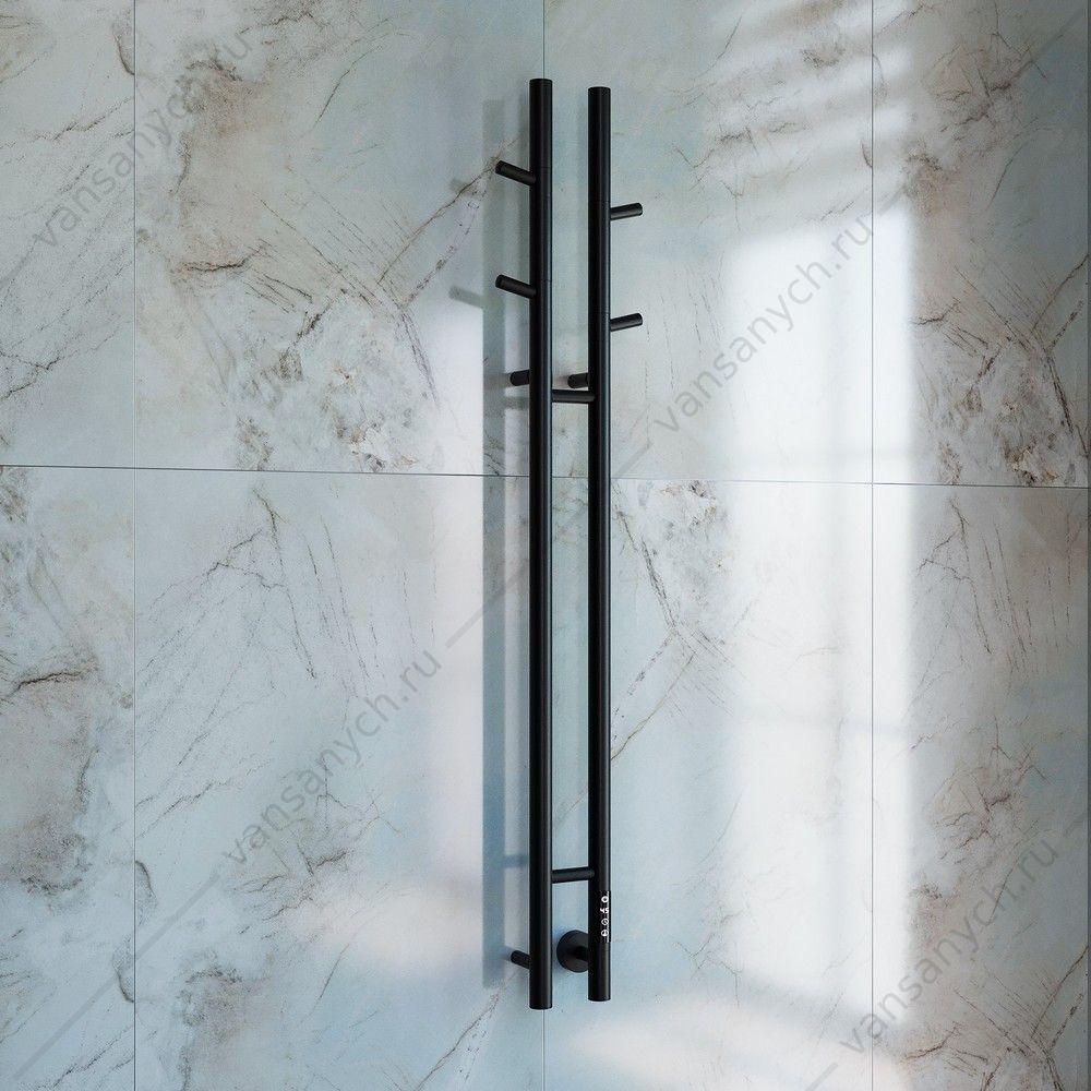 Полотенцесушитель 25х130 электрический Vincea VTD-1D2BE, черный, таймер Vincea (Италия) купить в Тюмени (Ван Саныч™)