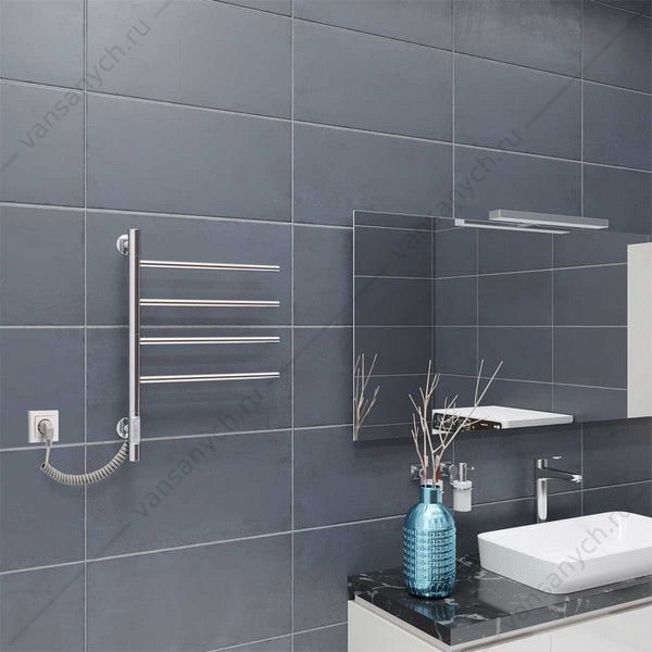 Полотенцесушитель 43х60 электрический Vincea VTD-1S1CE, хром, таймер Vincea (Италия) купить в Тюмени (Ван Саныч™)